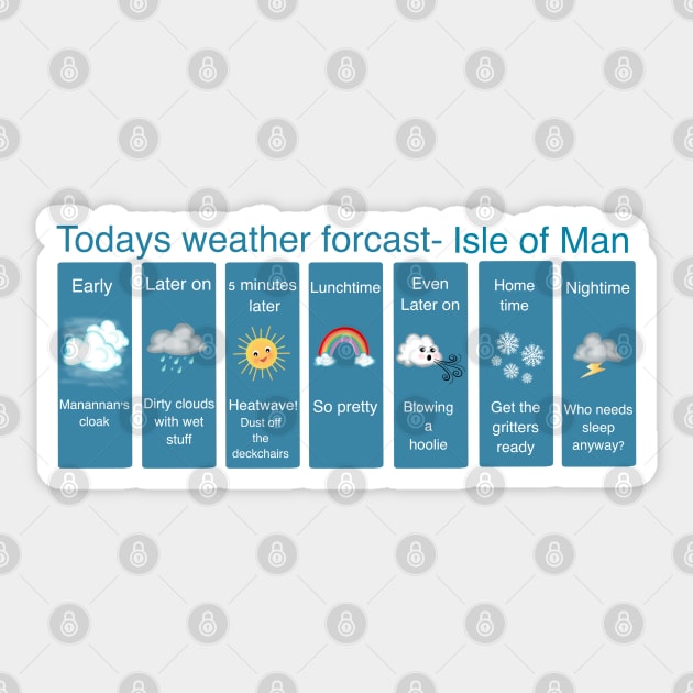 Isle of Man weather forcast Sticker by Manxcraft